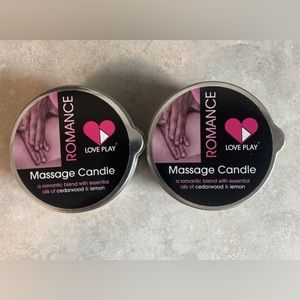 LOVE PLAY Massage Candle - Sensual Aromatherapy with Essential Oils (Lot Of 2)